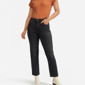 Everlane The Cheeky Bootcut Jean 28 Crop Washed Black